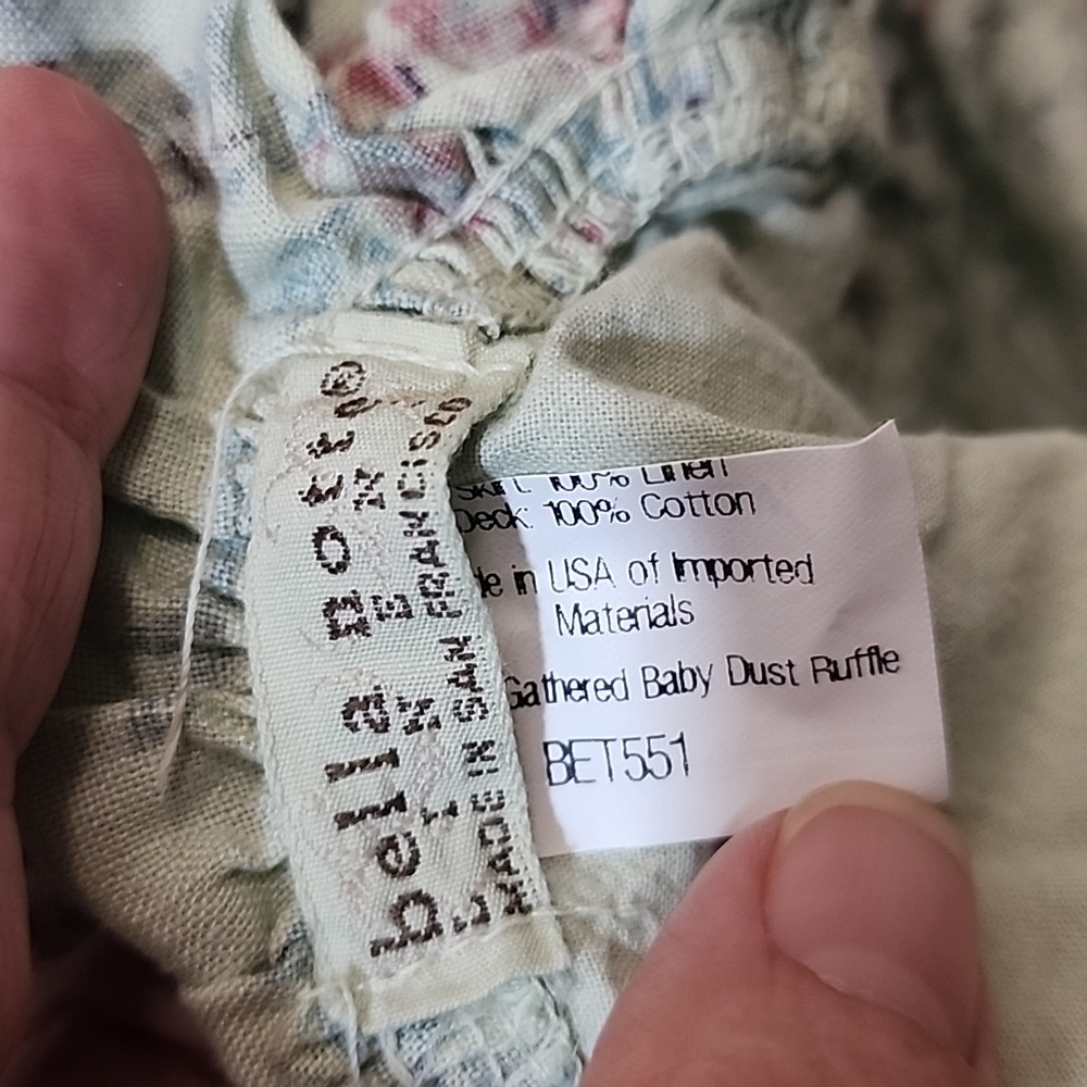 NWT Bella Notte crib skirt dust ruffle floral - Picture 2 of 7